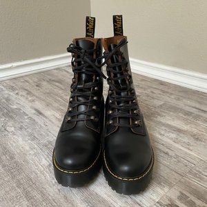 Dr Marten Leona Women's Vintage Smoot Leather Heeled Boots